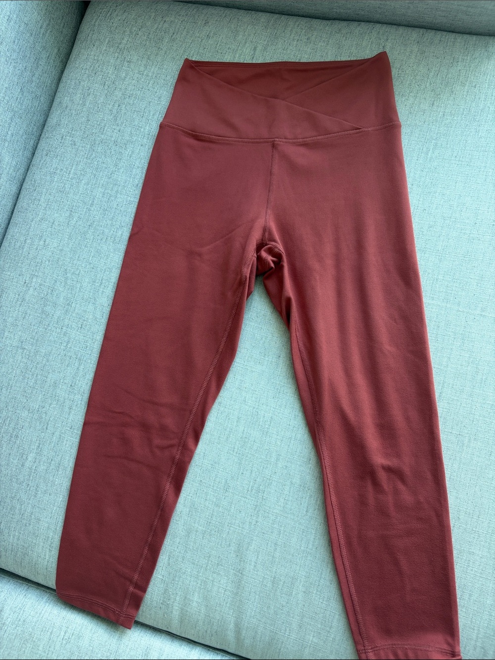 High-Waist Burgundy Leggings